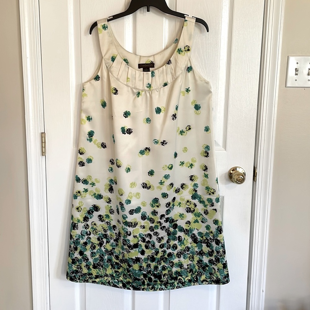 Chadwick’s Beautiful Satiny sleeveless Pullover Dress, Size 16, EUC